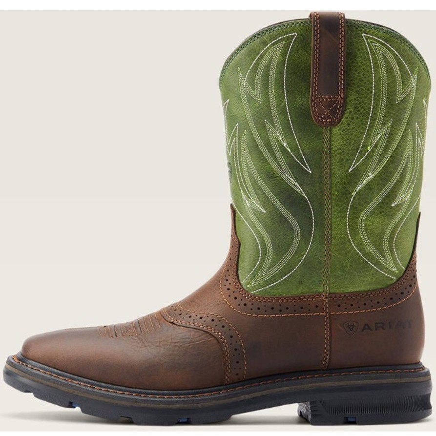 Men'S Ariat | Ariat Men'S Sierra Shock Shield Western Work Boot -Brown- 10042555 Dark Brown