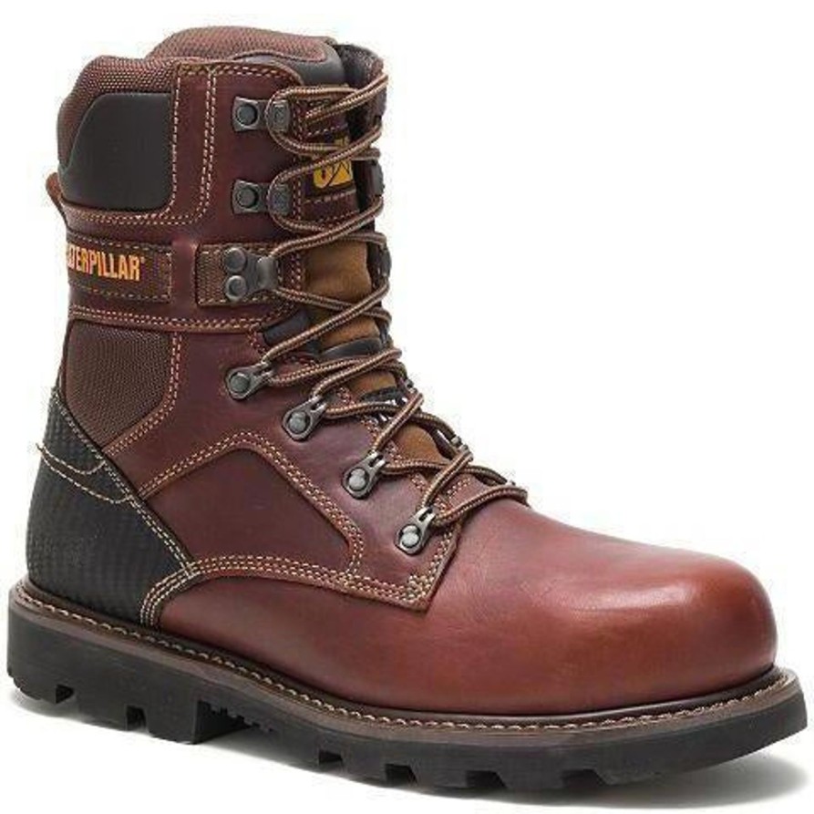 Men'S CAT | Cat Men'S Indiana 2.0 8" Stl Toe Wp Imported Work Boot P90870 Brown