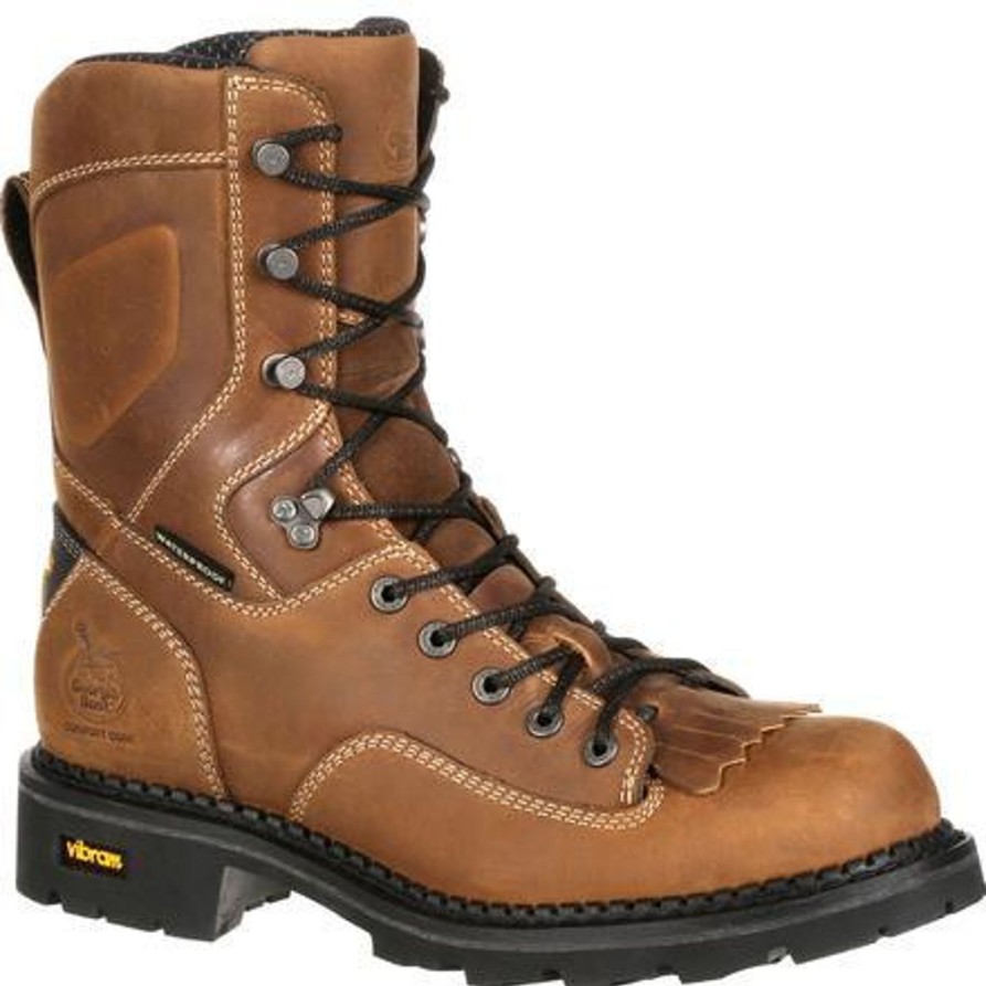 Men'S Georgia | Georgia Men'S Comfort Core 8" Comp Toe Logger Work Boot Gb00123 Brown