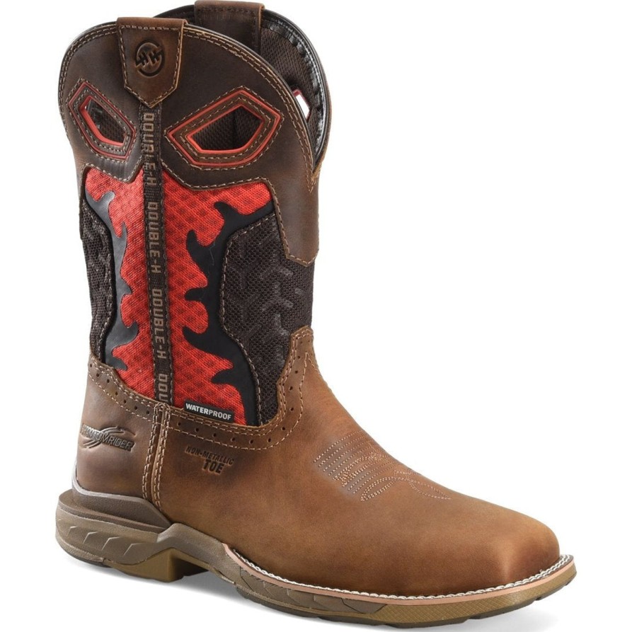 Men'S Double H | Double H Men'S Purge 11" Wp Comp Toe Roper Work Boot Dh5391 Brown