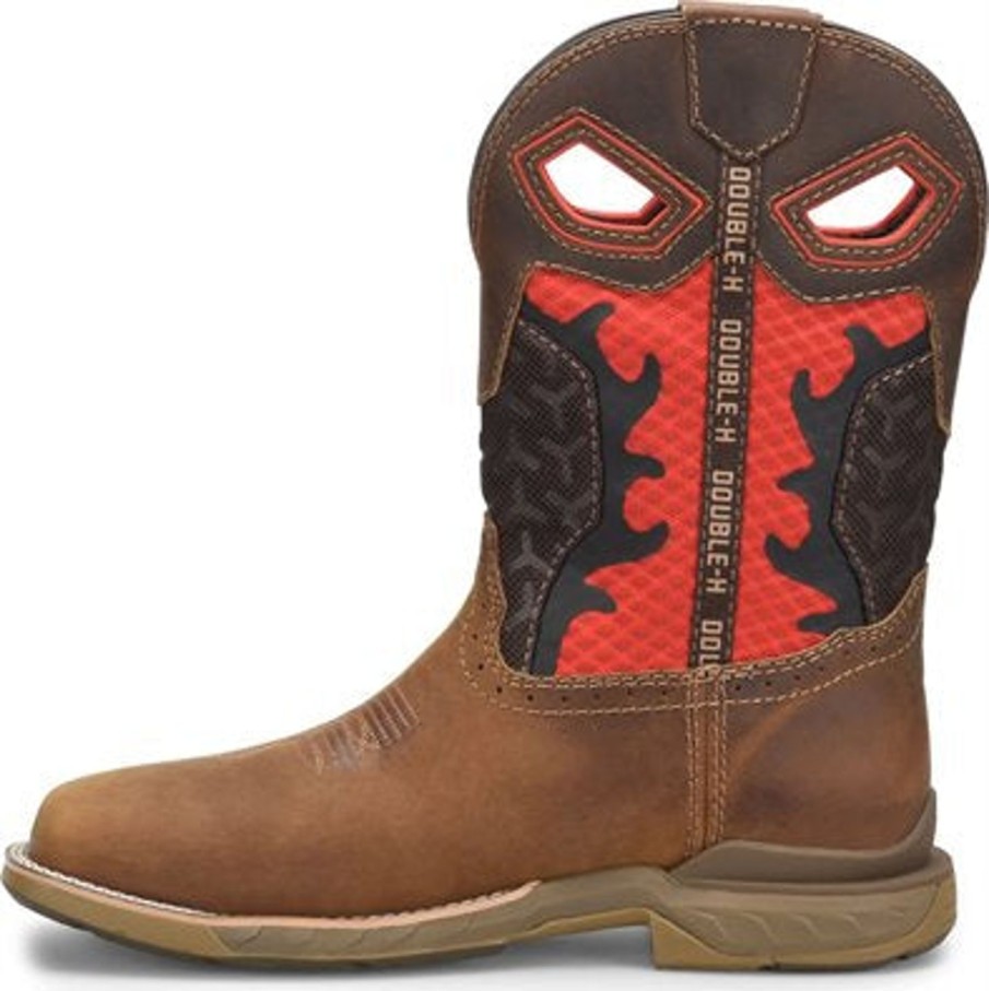 Men'S Double H | Double H Men'S Purge 11" Wp Comp Toe Roper Work Boot Dh5391 Brown