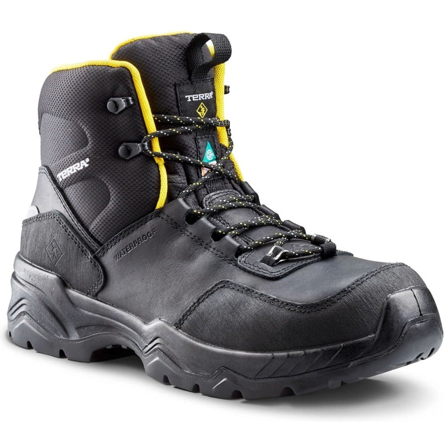 Men'S Terra | Terra Men'S Conway 6" Comp Toe Wp Safety Work Boot 4Ns4Bk Black