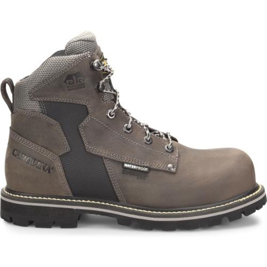 Men'S Carolina | Carolina Men'S I-Beam 6" Comp Toe Wp Pr Work Boot Ca7540 Gray