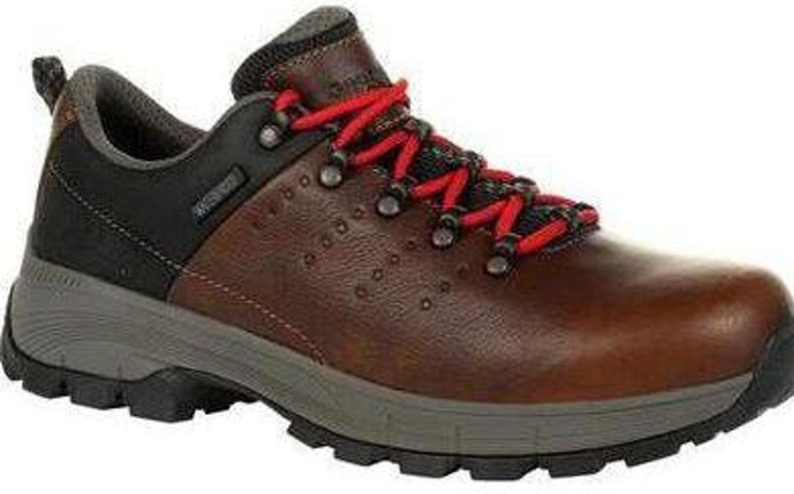 Men'S Georgia | Georgia Men'S Eagle Trail Soft Toe Wp Oxford Work Shoe Gb00398 Brown