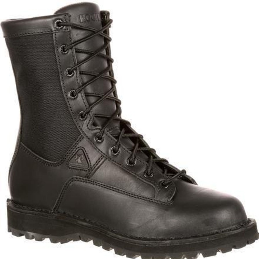 Men'S Rocky | Rocky Men'S Lace To Toe 8" Waterproof Duty Boot Fq0002080 Black