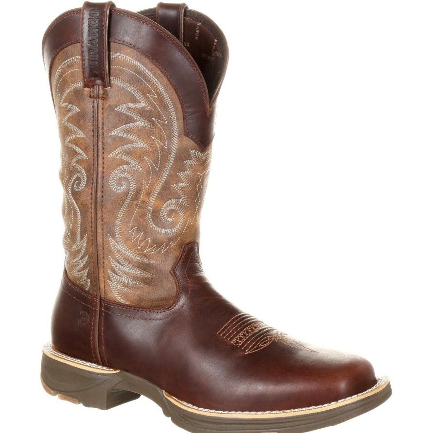 Men'S Durango | Durango Men'S Ultra-Lite 12" Square Toe Wp Western Boot Ddb0137 Brown