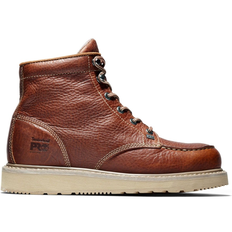 Men'S Timberland Pro | Timberland Pro Men'S Barstow Wedge 6" Soft Toe Work Boot - Tb089647214 Rust