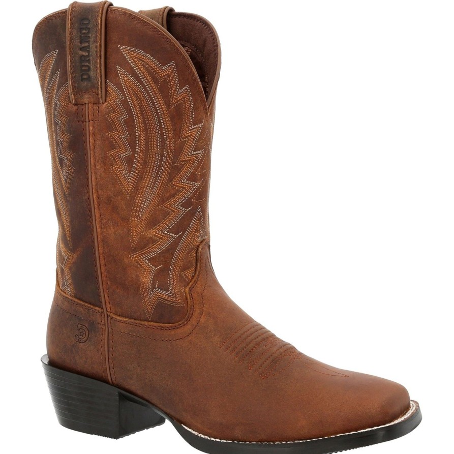 Men'S Durango | Durango Men'S Westward 11" Square Toe Western Boot - Cognac - Ddb0352 Brown