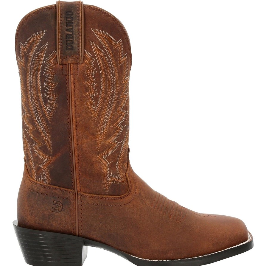 Men'S Durango | Durango Men'S Westward 11" Square Toe Western Boot - Cognac - Ddb0352 Brown