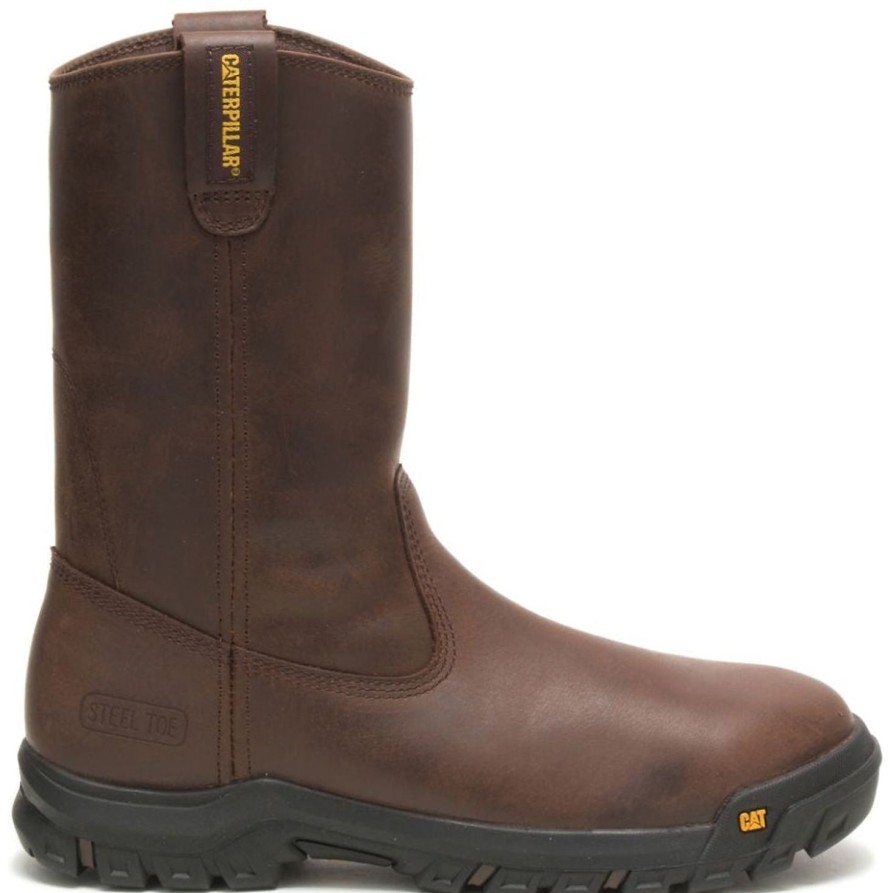 Men'S CAT | Cat Men'S Drawbar Steel Toe Work Boot - Summer P91155 Brown