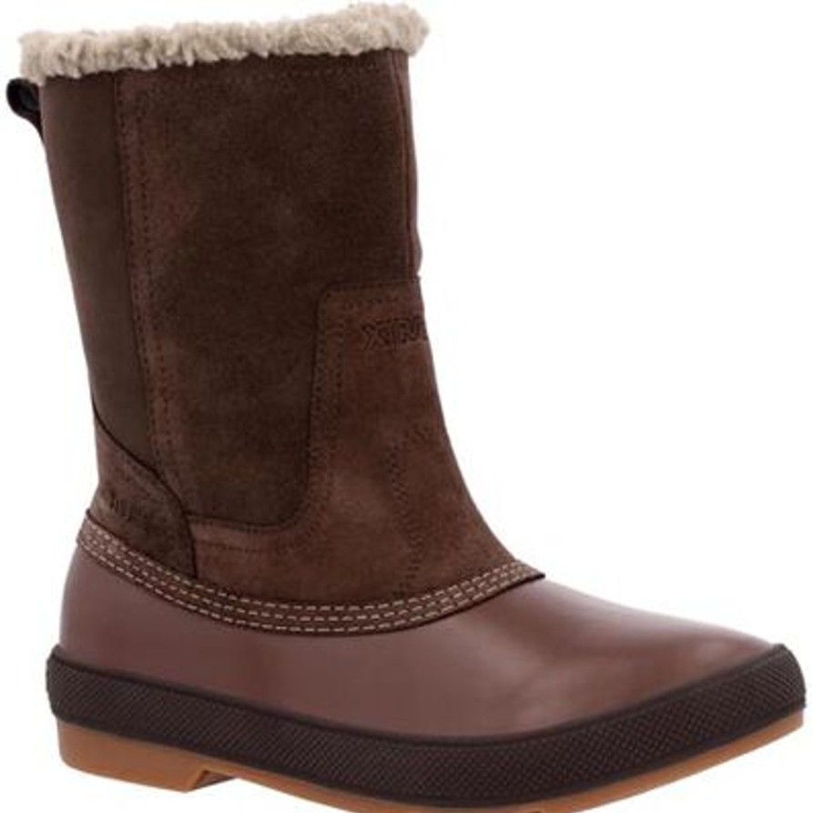 Women'S Xtratuf | Xtratuf Women'S Legacy Lte Wp Slip Resist Pull On Work Boot Xwlp900 Brown