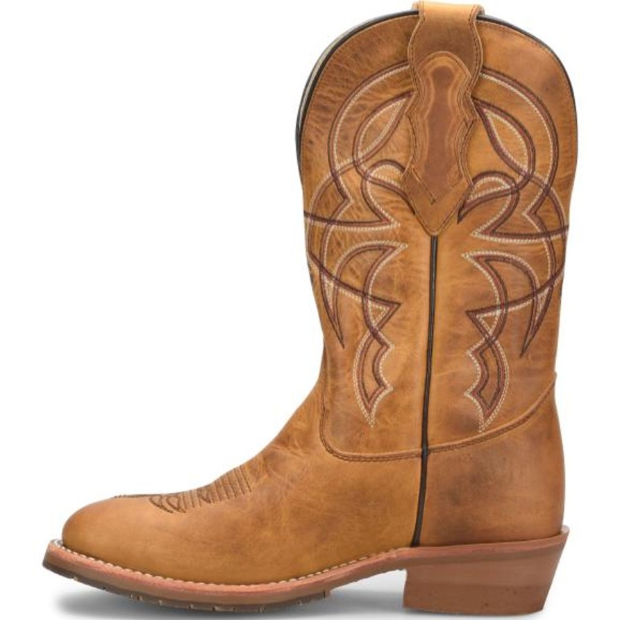 Men'S Double H | Double H Men'S Toscosa 11" R Toe Slip Resist Roper Work Boot Dh8552 Tan