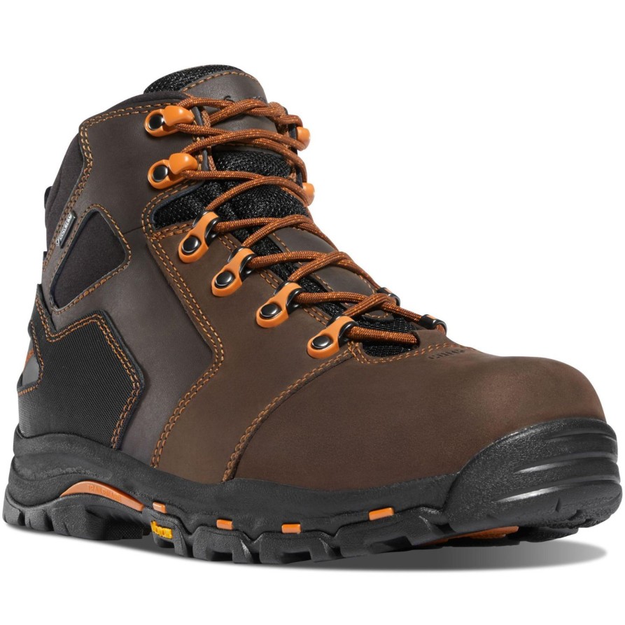 Men'S Danner | Danner Men'S Vicious 4.5" Soft Toe Wp Work Boot 13858 Brown