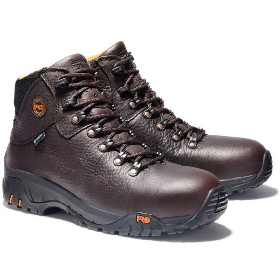 Men'S Timberland Pro | Timberland Pro Men'S Titan Alloy Toe Wp Slip Resist Work Boot Tb085520214 Brown