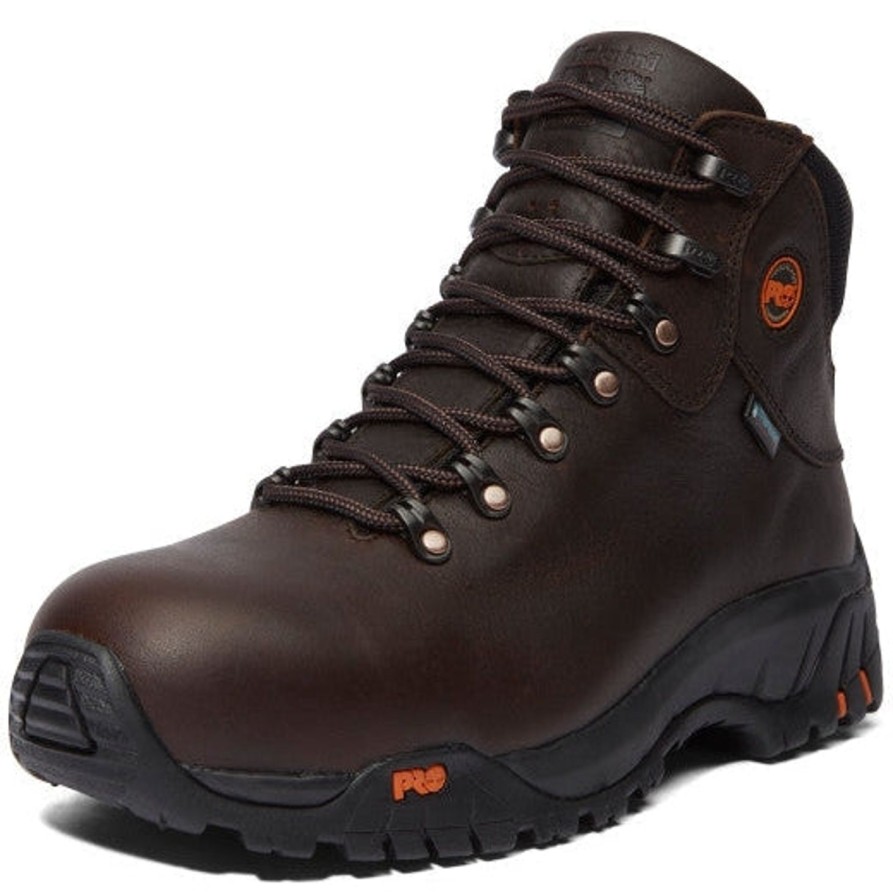 Men'S Timberland Pro | Timberland Pro Men'S Titan Alloy Toe Wp Slip Resist Work Boot Tb085520214 Brown