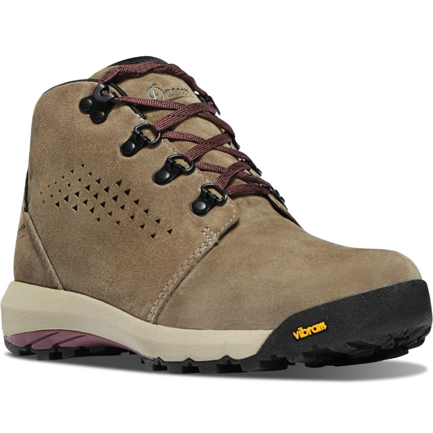 Men'S Danner | Danner Women'S Inquire Chukka 4" Wp Hiking Boot /Plum - 64501 Gray