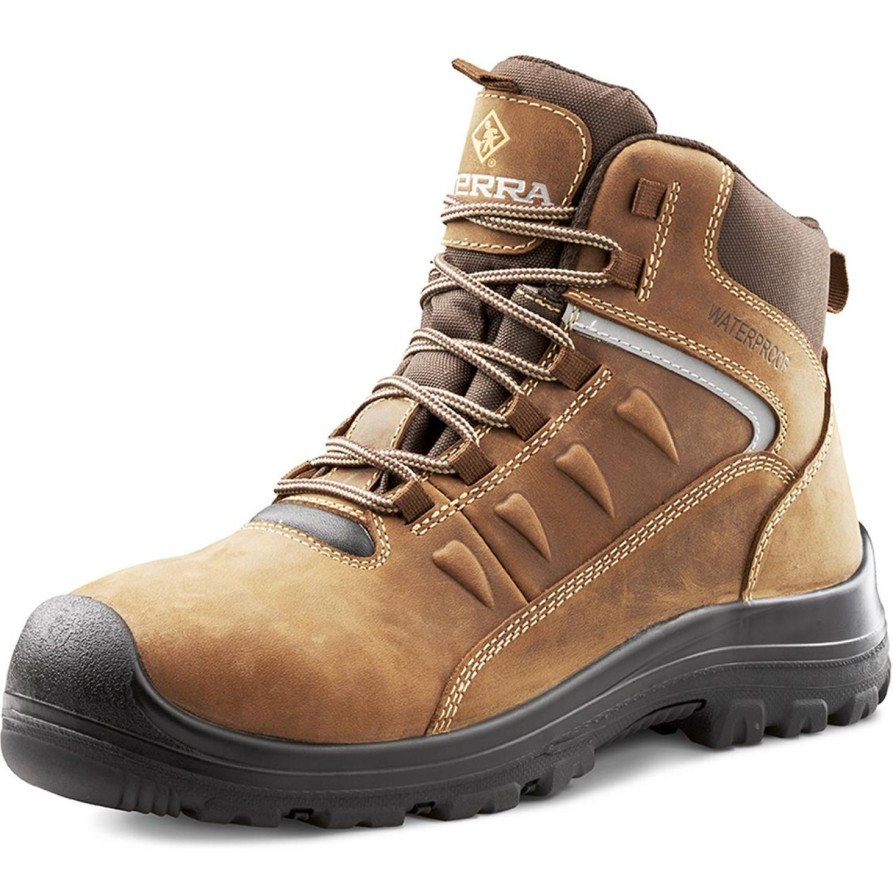 Men'S Terra | Terra Men'S Findlay 6" Soft Toe Wp Work Boot 4Ns7Bn Brown