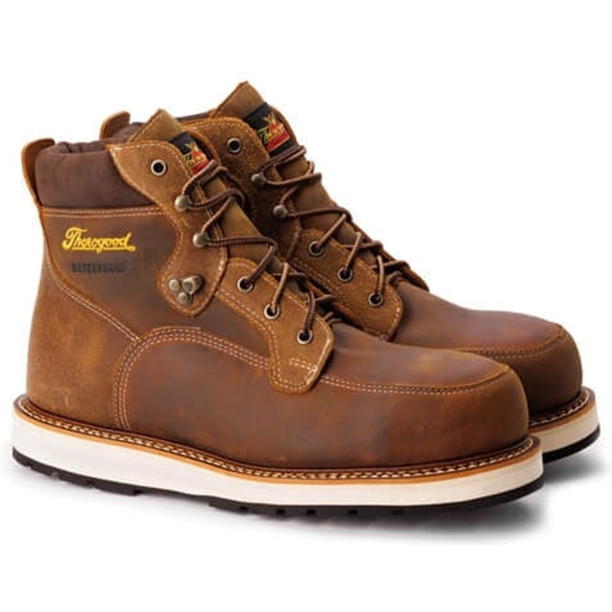 Men'S Thorogood | Thorogood Men'S Iron River Series 6" St Waterproof Work Boot -Brown- 804-4145 Crazyhorse