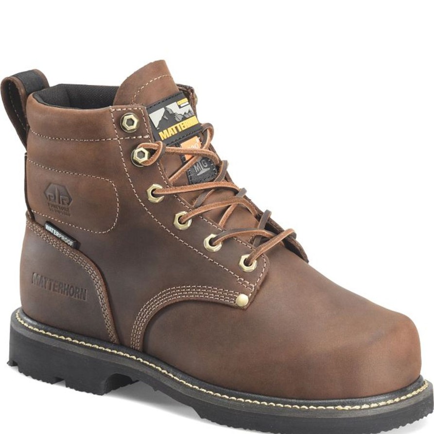 Men'S Matterhorn | Matterhornmen'S D30 6" Steel Toe Wp Metguard Work Boot Mt2520 Brown