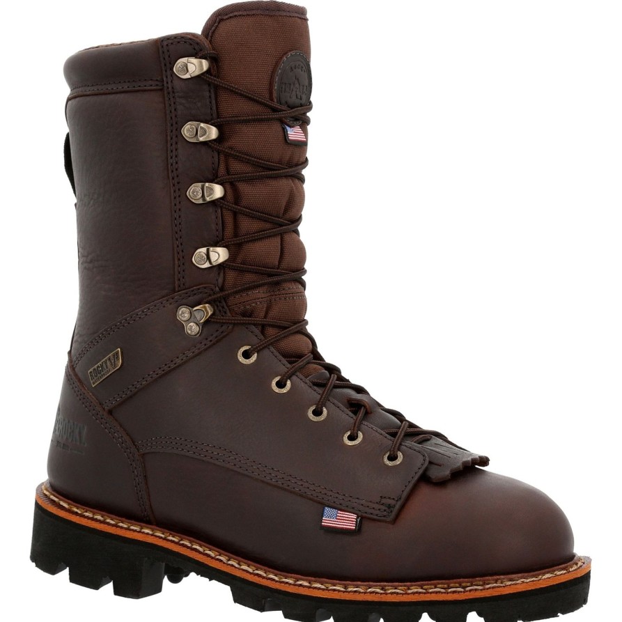 Men'S Rocky | Rocky Men'S Elk Stalker 10" Wp 400G Usa Made Outdoor Hunt Boot- Rks0548 Brown