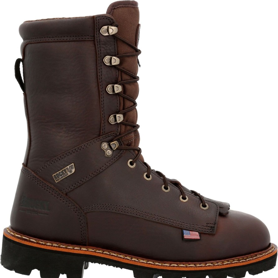 Men'S Rocky | Rocky Men'S Elk Stalker 10" Wp 400G Usa Made Outdoor Hunt Boot- Rks0548 Brown