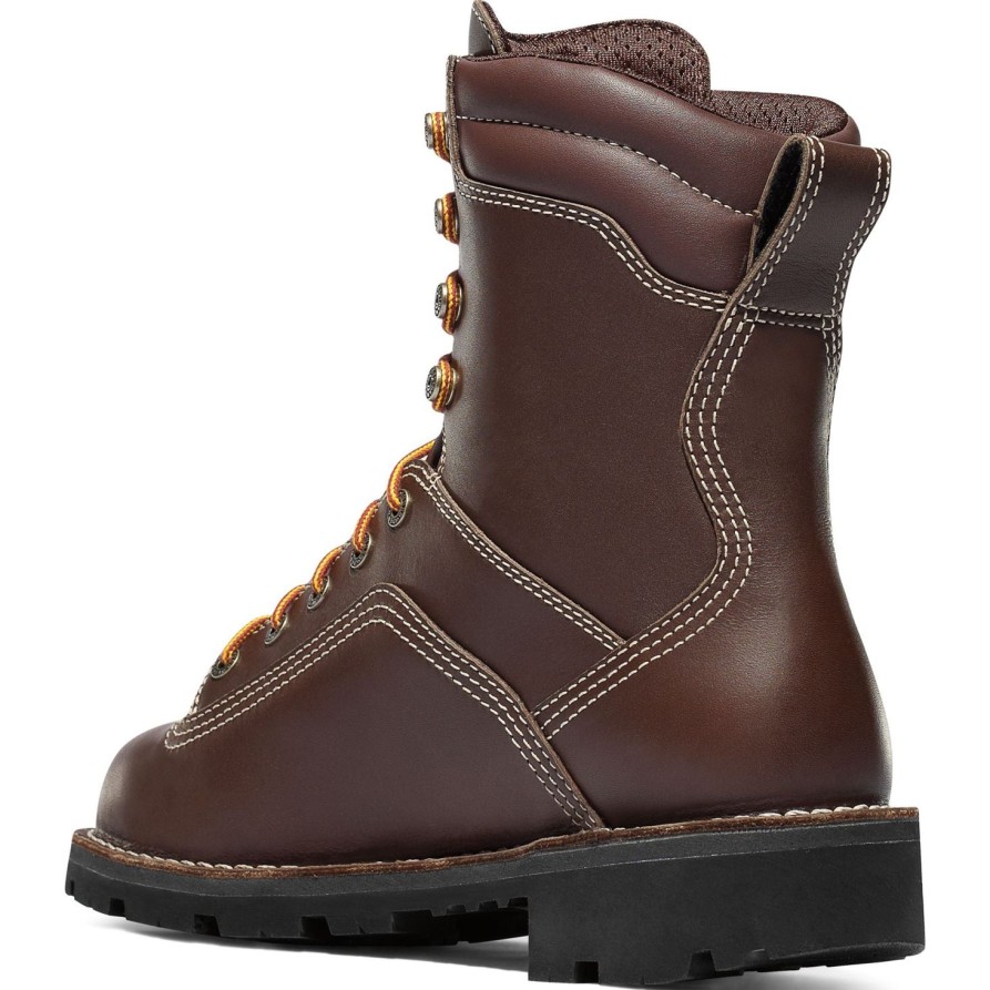 Men'S Danner | Danner Men'S Quarry Usa Made 8" Soft Toe Wp Work Boot 17305 Brown