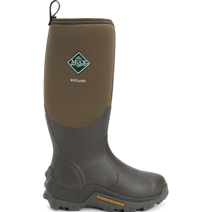 Men'S Muck | Muck Men'S Wetland Wp Wellington Rubber Work Boot /Bark - Wet-998K Tan