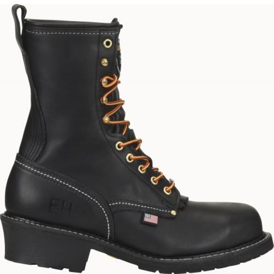 Men'S Carolina | Carolina Men'S Maple 9" Domestic St Logger Slip Resist Work Boot 1922 Black