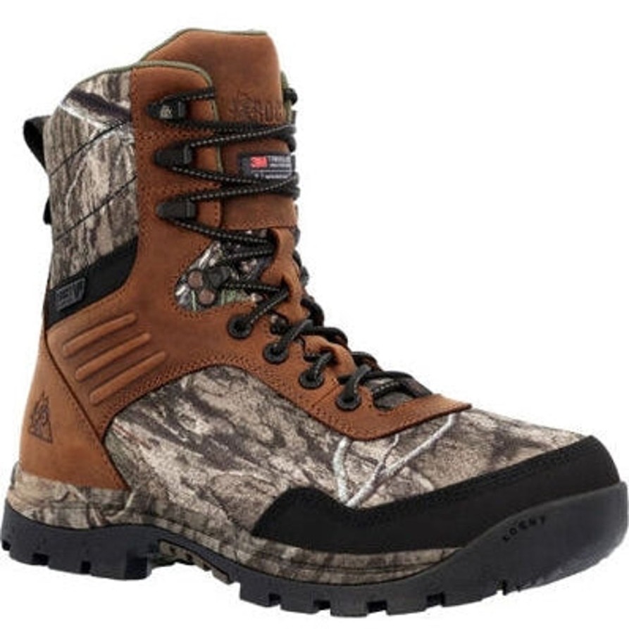 Men'S Rocky | Rocky Men'S Lynx 8" Wp 800G Insulated Mossy Oak Work Boot Rks0594 Golden