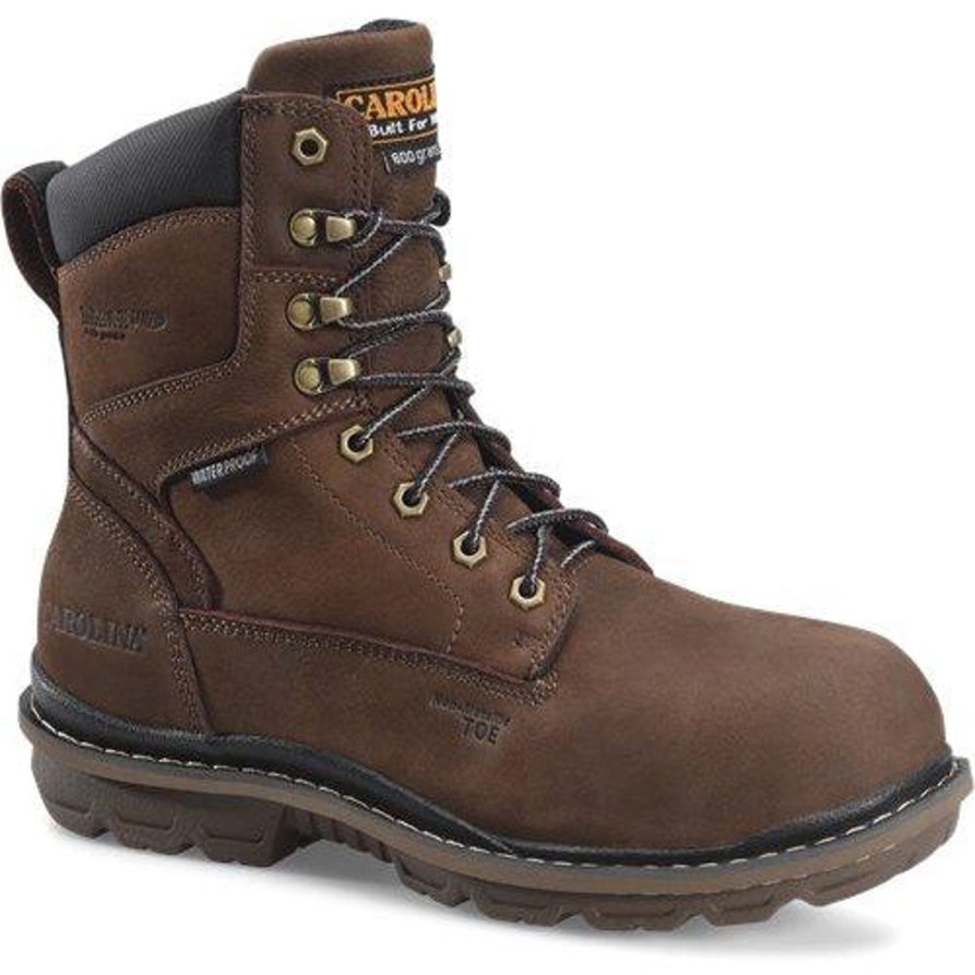 Men'S Carolina | Carolina Men'S Dormite 8" Comp Toe Ins Wp Work Boot Ca8556 Brown