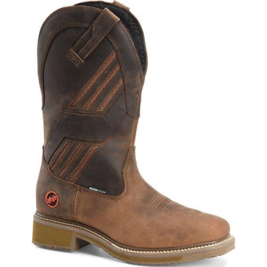 Men'S Double H | Double H Men'S Equalizer 13" Comp Toe Wp Western Work Boot - Dh5354 Medium Brown