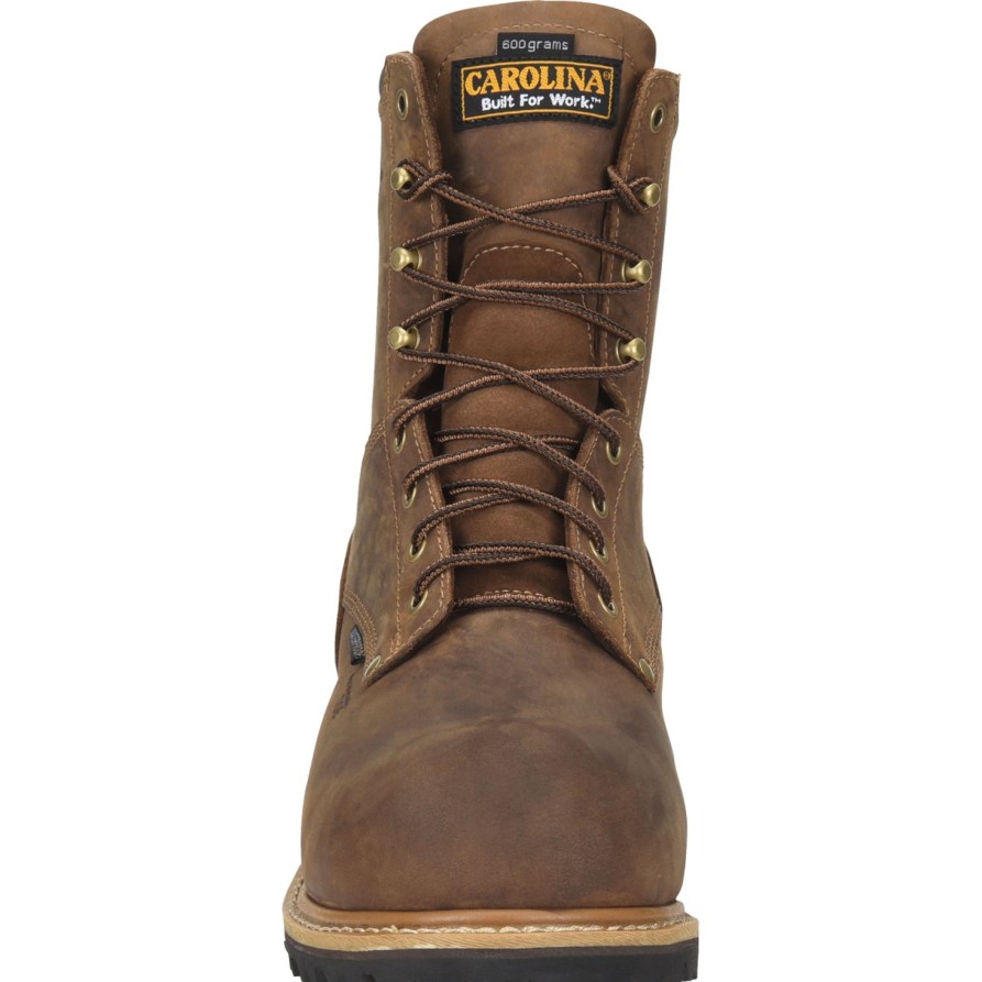 Men'S Carolina | Carolina Men'S Poplar 8" Comp Toe Wp Ins Loggger Work Boot - Ca9851 Brown