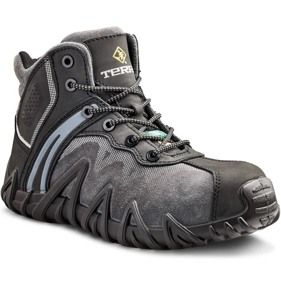 Men'S Terra | Terra Men'S Venom Mid Comp Toe Wp Safety Work Shoe R8285B Black