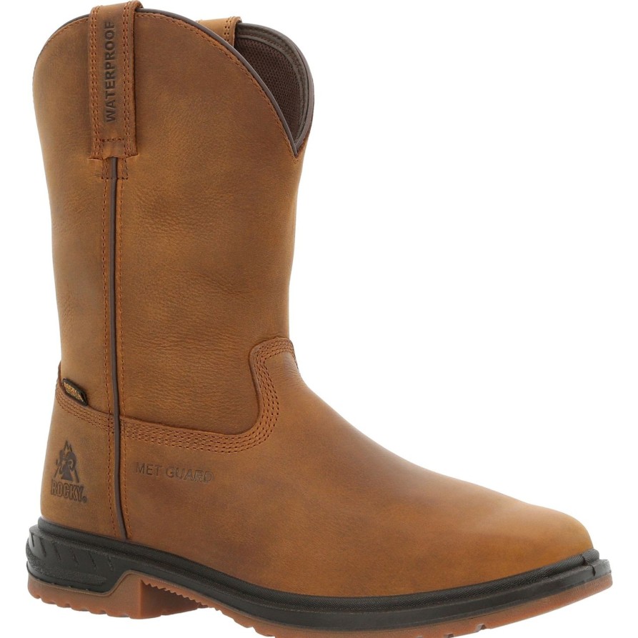 Men'S Rocky | Rocky Men'S Worksmart 11" Comp Toe Wp Mg Western Work Boot - Rkw0360 Brown