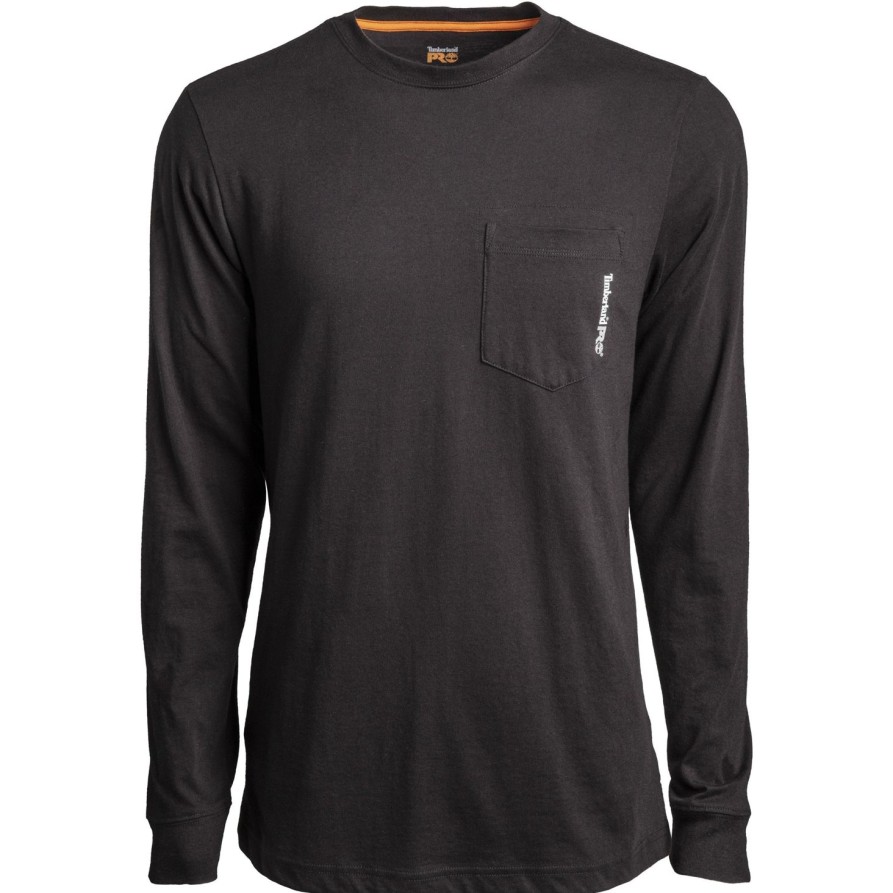 Men'S Timberland Pro | Timberland Pro Men'S Base Plate Long Sleeve T-Shirt Tb0A1Oz9015 Black