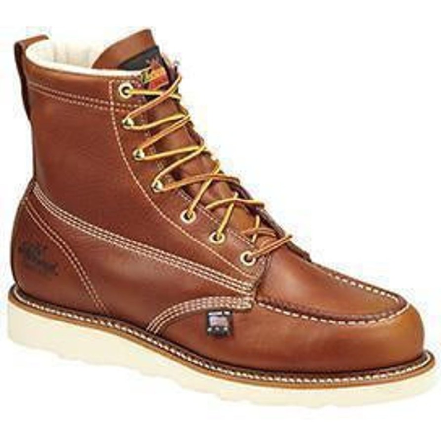 Men'S Thorogood | Thorogood Men'S Usa Made American Heritage 6"Wedge Work Boot - 814-4200 Tobacco