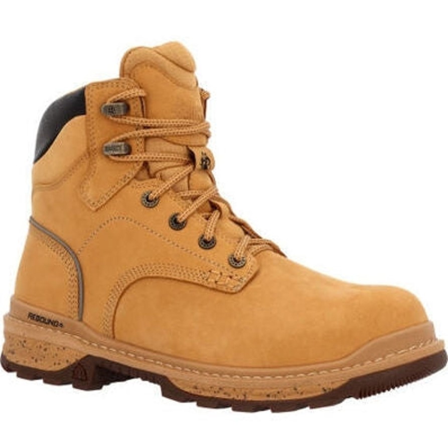 Men'S Rocky | Rocky Men'S Rams Horn 6" Wp Composite Toe Work Boot Rkk0392 Wheat