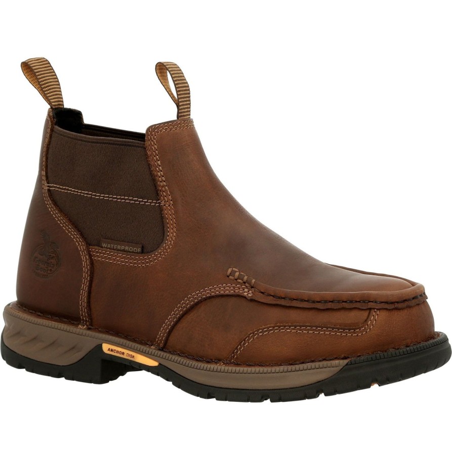 Men'S Georgia | Georgia Men'S Athens 360 5" Steel Toe Wp Work Boot Gb00440 Brown