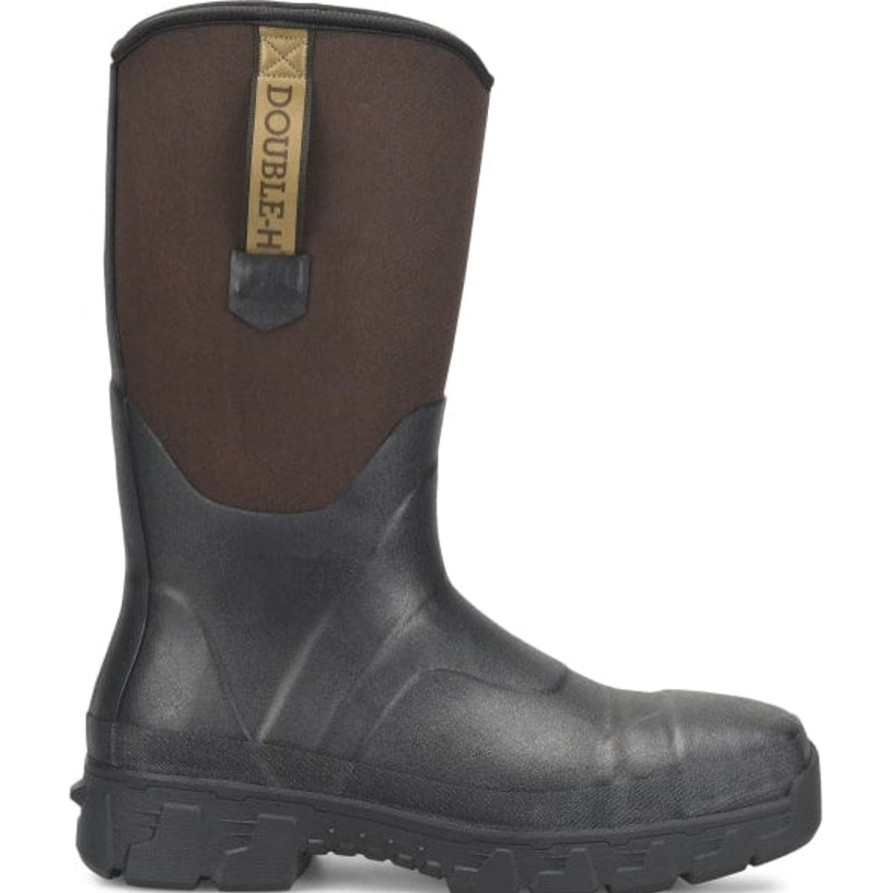 Men'S Double H | Double H Men'S Albin 13" Wide St Rubber Work Boot Dh2106 Brown