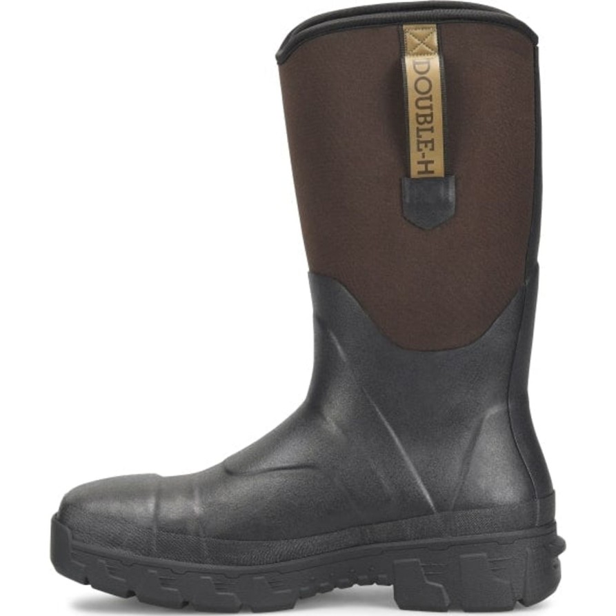 Men'S Double H | Double H Men'S Albin 13" Wide St Rubber Work Boot Dh2106 Brown