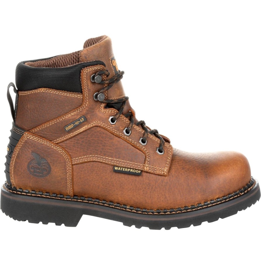 Men'S Georgia | Georgia Men'S Giant Revamp 6" Waterproof Work Boot Gb00316 Brown