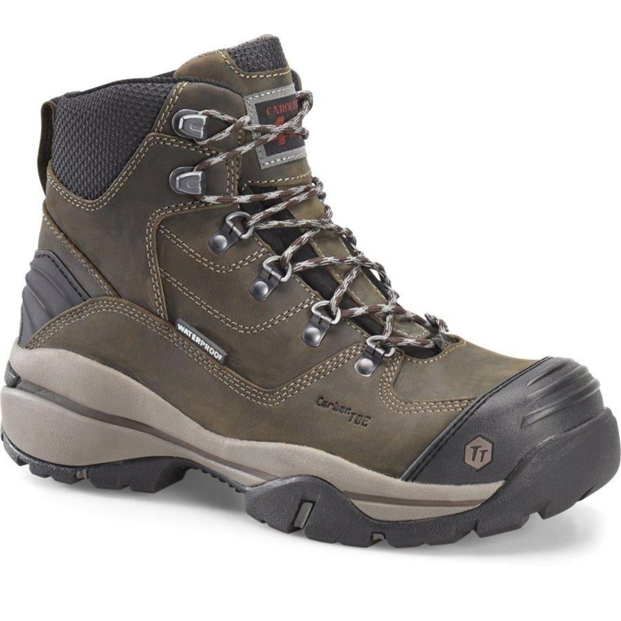 Men'S Carolina | Carolina Men'S Flagstone 6" Wp Carbon Comp Toe Hiker Work Boot Ca5525 Brown