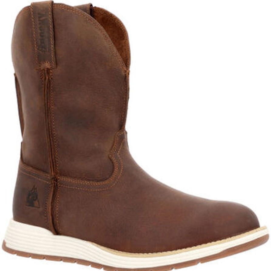 Men'S Rocky | Rocky Men'S Farmstead 10" Comp Toe Western Work Boot Rkw0400 Brown