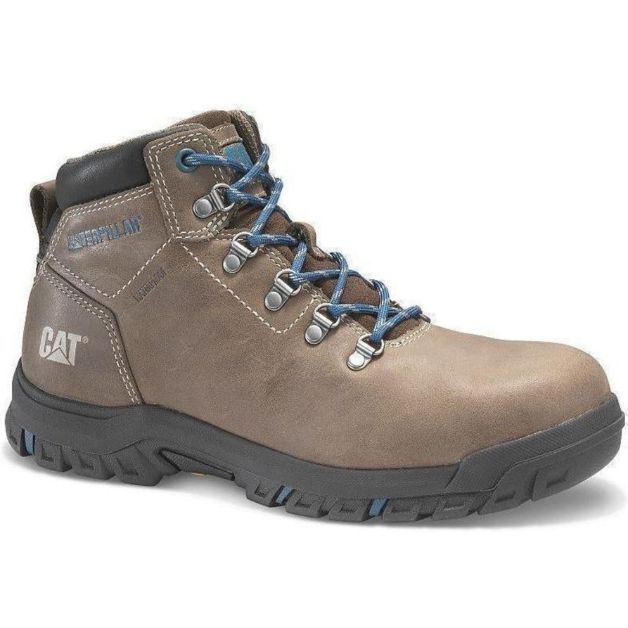 Men'S CAT | Cat Womens Mae Steel Toe Waterproof Work Shoe P91012 Brown