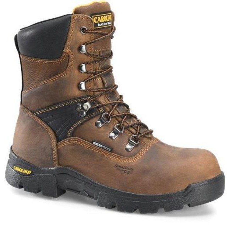 Men'S Carolina | Carolina Men'S 8" Cathode Wp Comp Toe Work Boot Ca5589 Brown