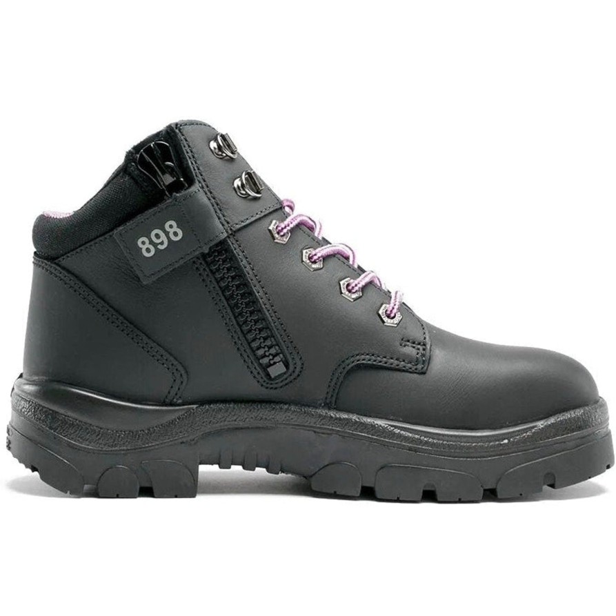 Women'S Steel Blue | Steel Blue Women'S Parkes 3.7" Wp Steel Toe Lace Up Work Boot 812898 Black