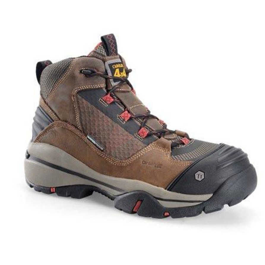 Men'S Carolina | Carolina Men'S Ext 5" Comp Toe Waterproof Hiker Work Shoe - Ca4551 Brown