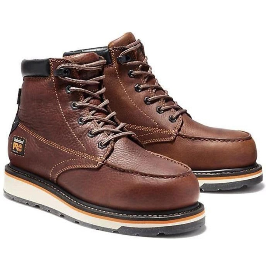 Men'S Timberland Pro | Timberland Pro Men'S Gridworks 6" Alloy Toe Wp Work Boot Tb0A1Zvf214 Brown