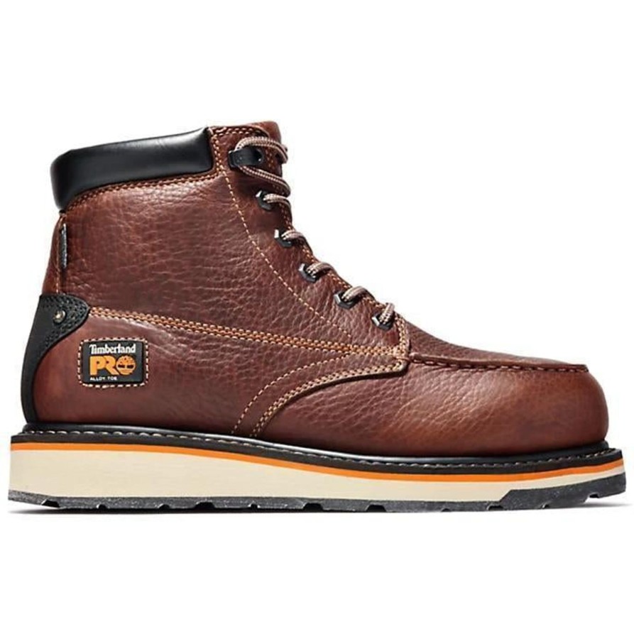 Men'S Timberland Pro | Timberland Pro Men'S Gridworks 6" Alloy Toe Wp Work Boot Tb0A1Zvf214 Brown