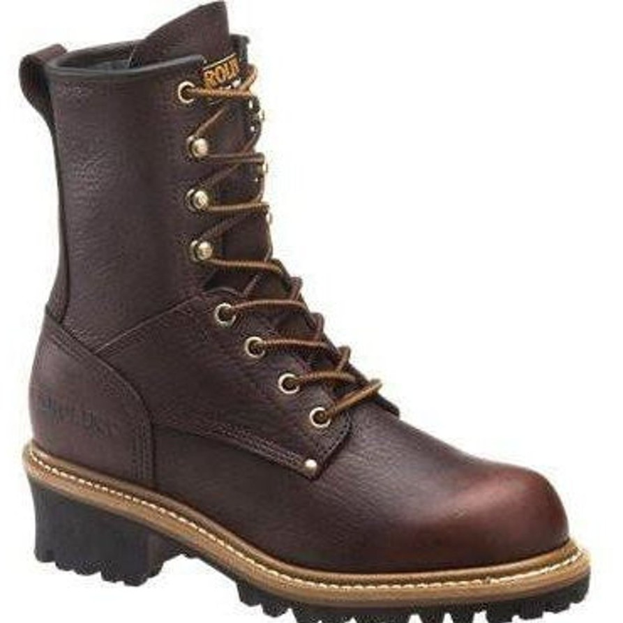 Women'S Carolina | Carolina Women'S Elm 8" Steel Toe Logger Work Boot - Brown - Ca1421 Dark Brown